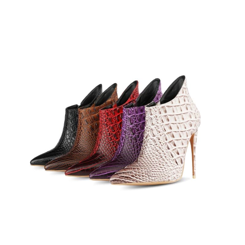 Croc'Odile - Drag Queen Stiletto Ankle Boots - Plus size