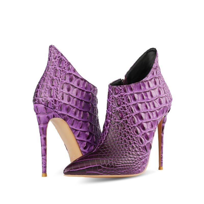 Croc'Odile - Drag Queen Stiletto Ankle Boots - Plus size