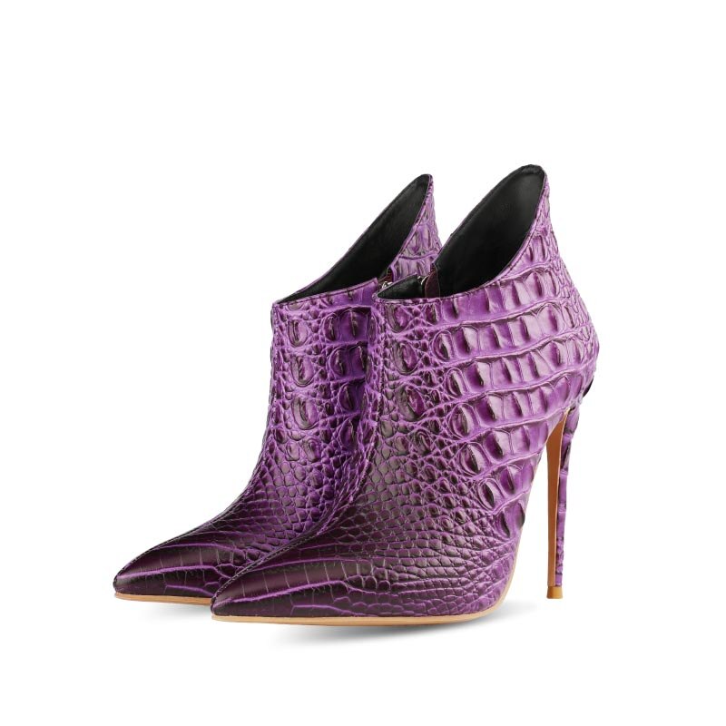 Croc'Odile - Drag Queen Stiletto Ankle Boots - Plus size