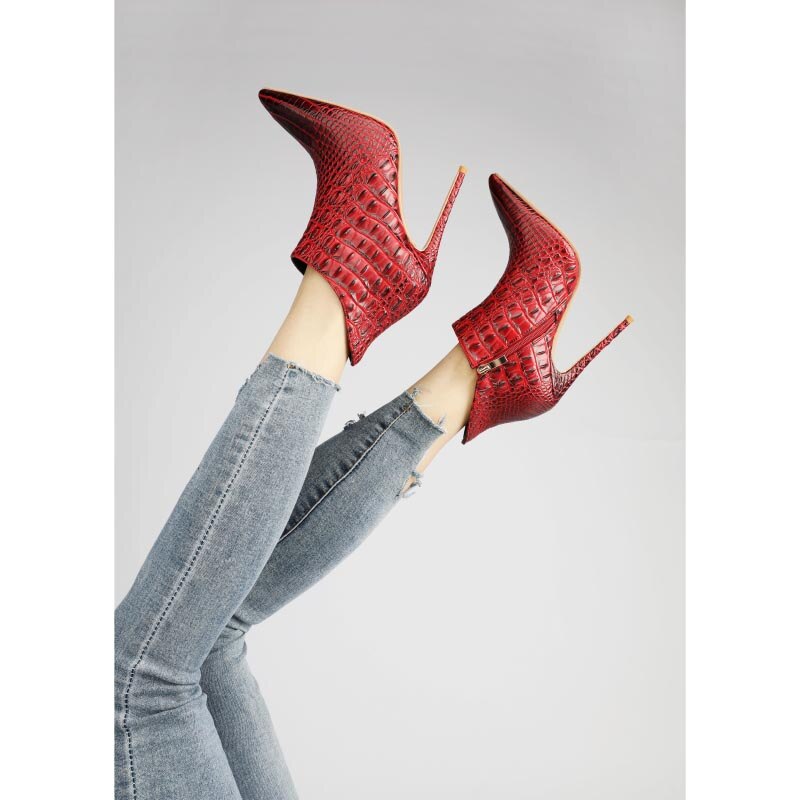 Croc'Odile - Drag Queen Stiletto Ankle Boots - Plus size