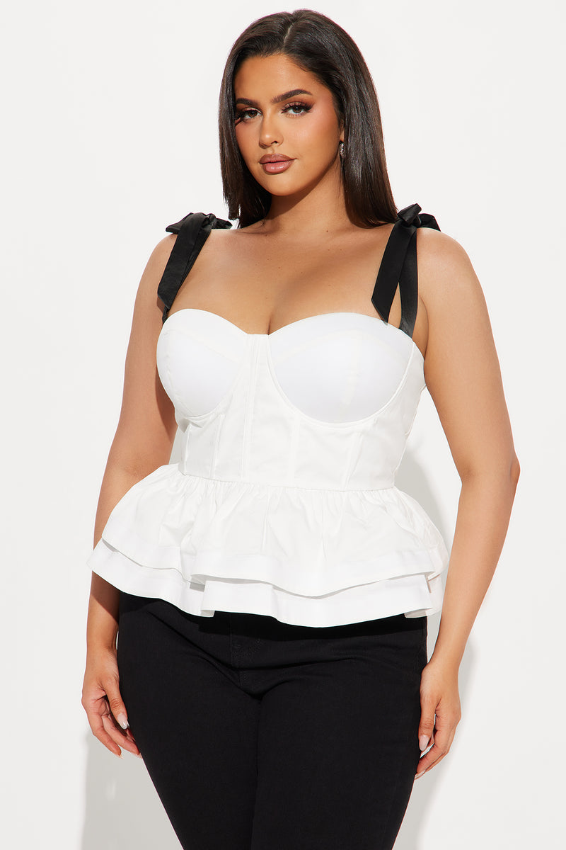 Dearest Darling Corset Top - White