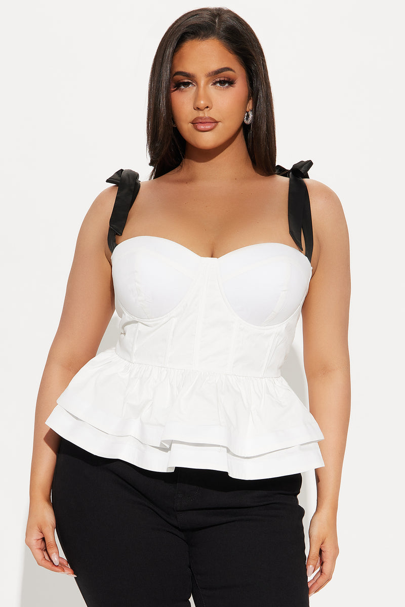 Dearest Darling Corset Top - White