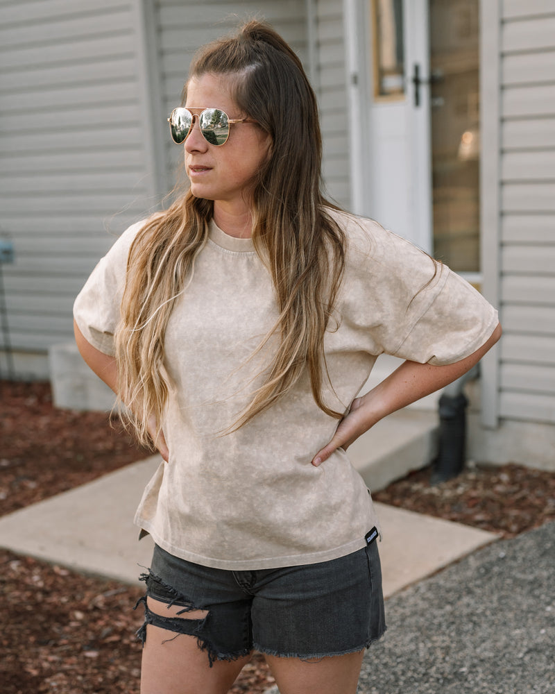 Women's Oversized Tee - Sand Dune