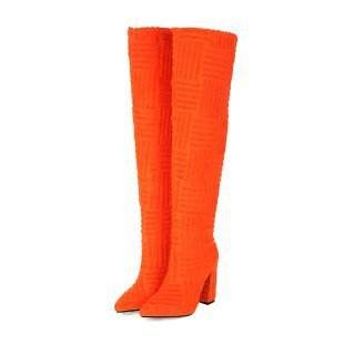Plus Size Sexy Pointed Toe Thermal Boots - Stiletto Heels for Chic Style