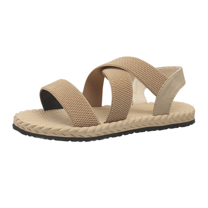 Womens Flat Soft Bottom Cross Plus Size