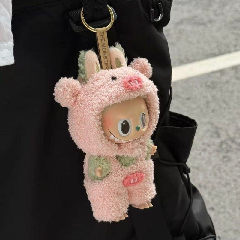 Doll Cloth Pink Piggy Overalls Set - 043
