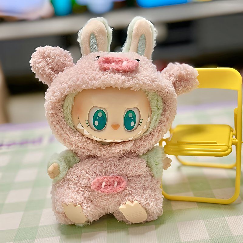 Doll Cloth Pink Piggy Overalls Set - 043