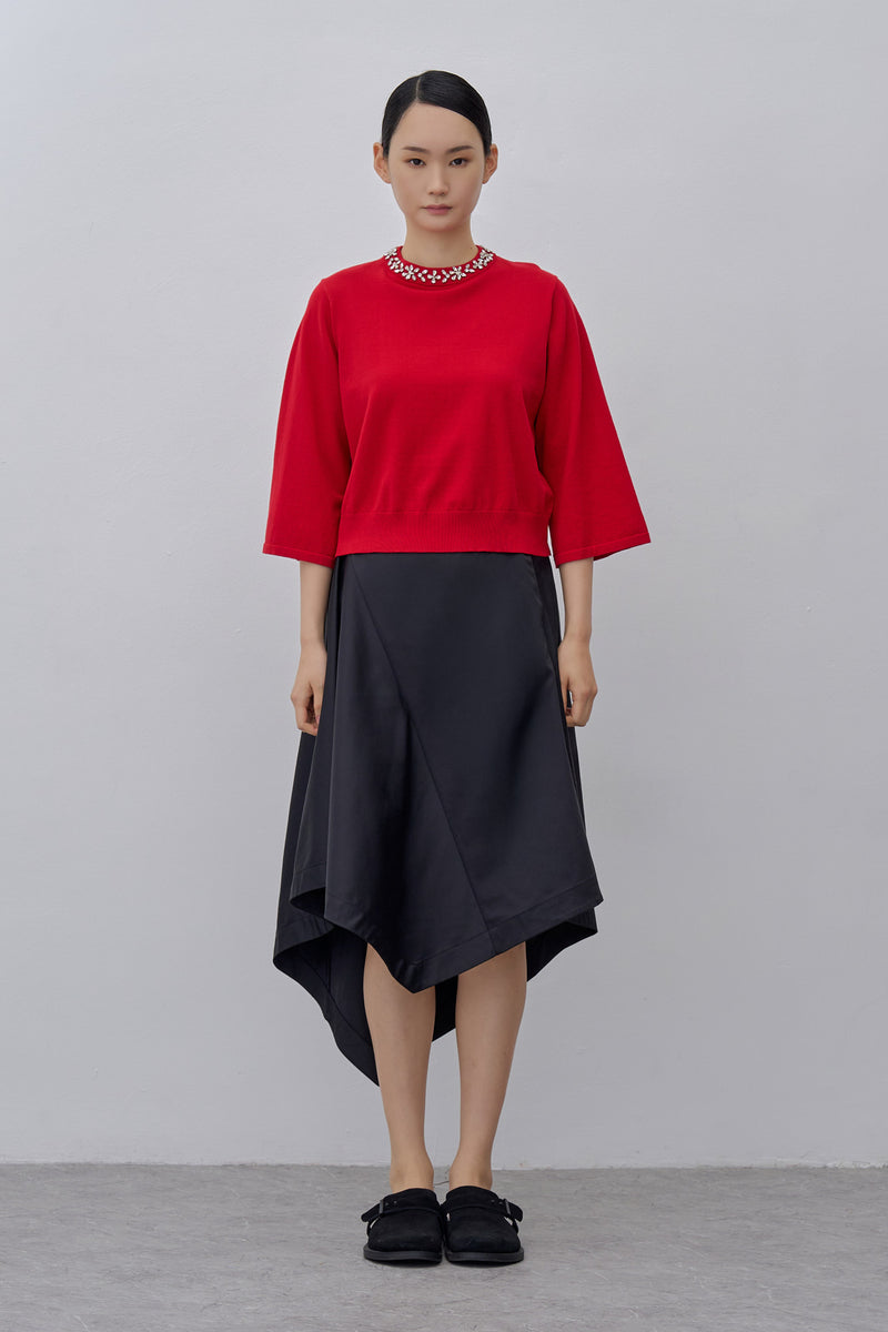 Crystal Embellished Knit Top