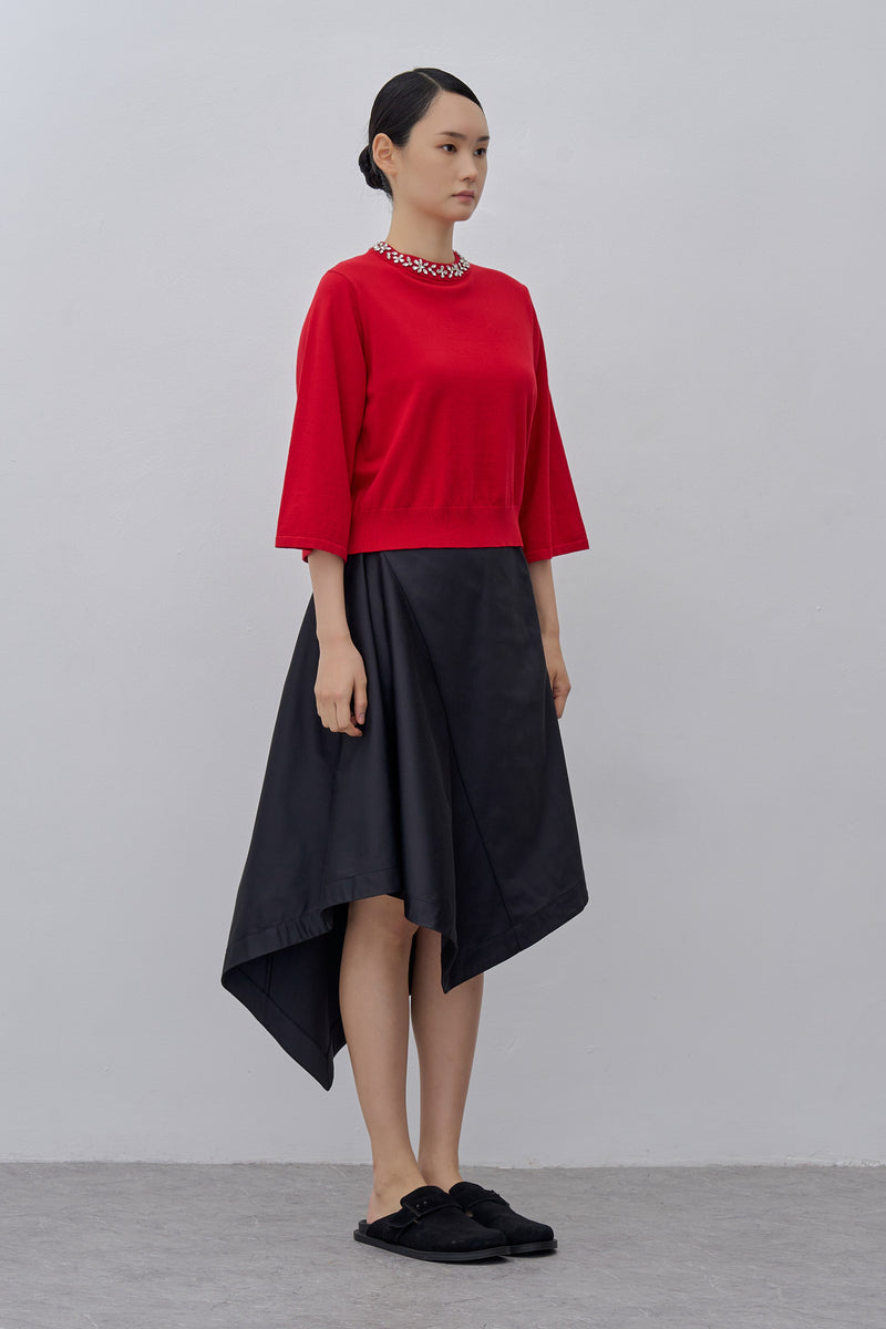 Crystal Embellished Knit Top