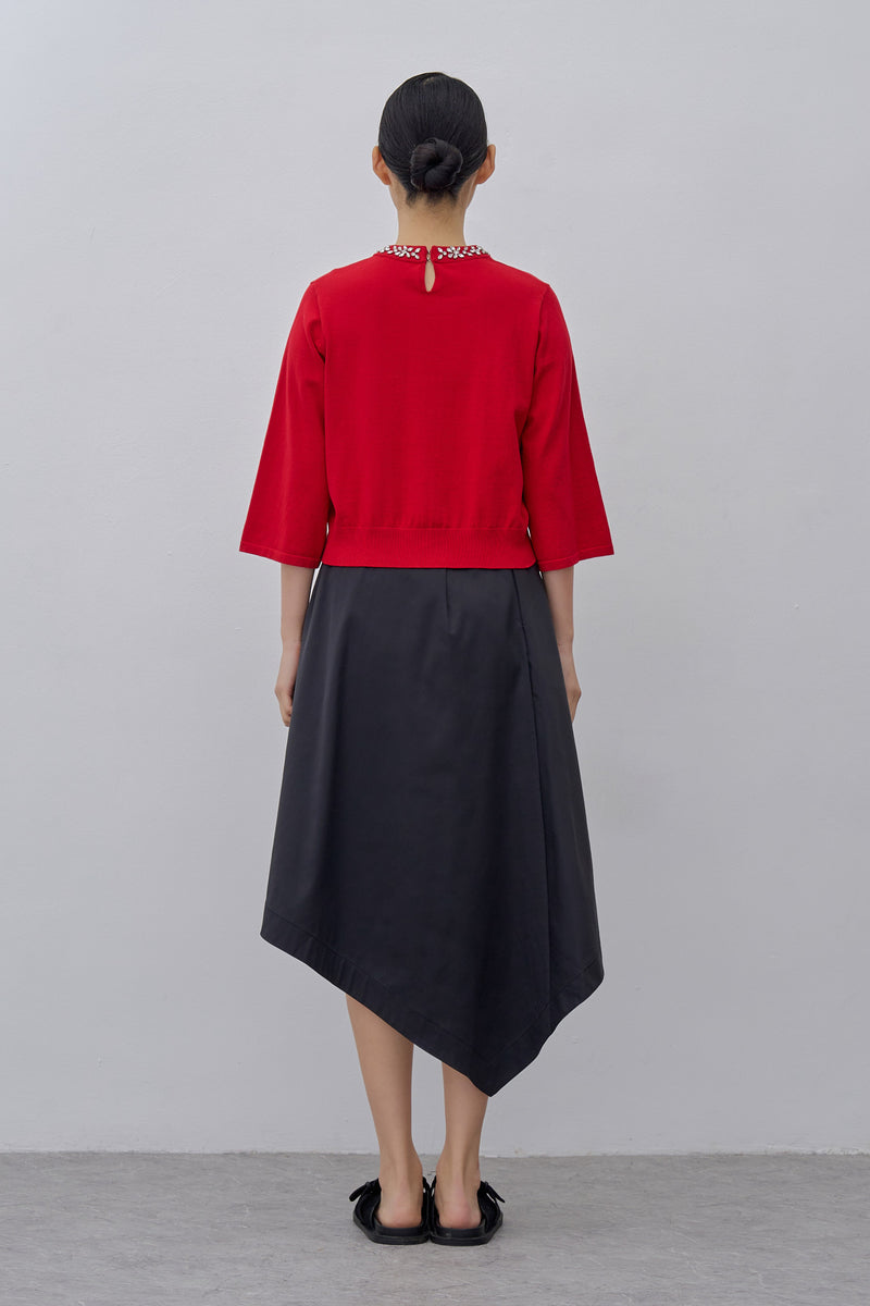 Crystal Embellished Knit Top