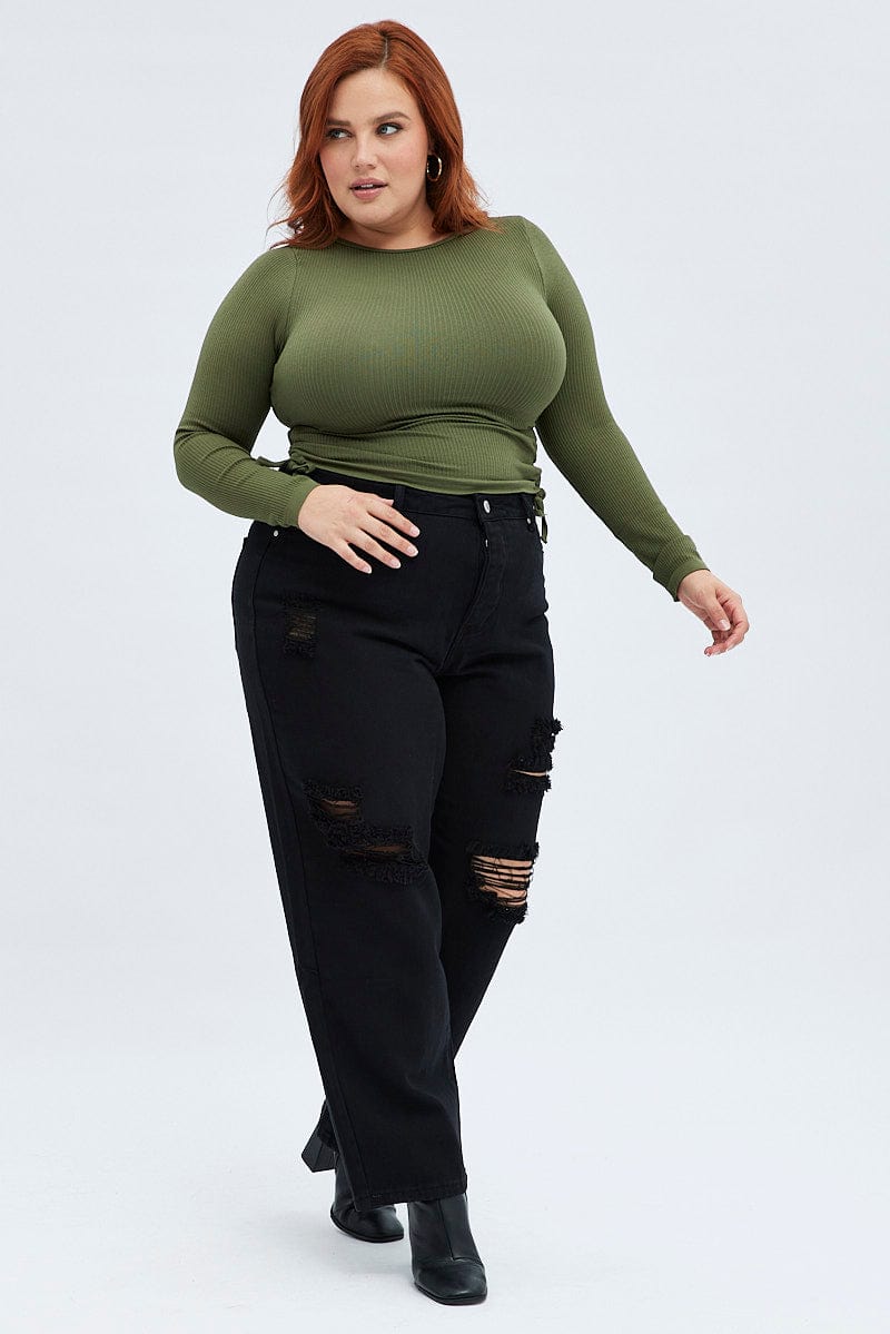 Green T-shirt Short Sleeve Crew Neck Seamless