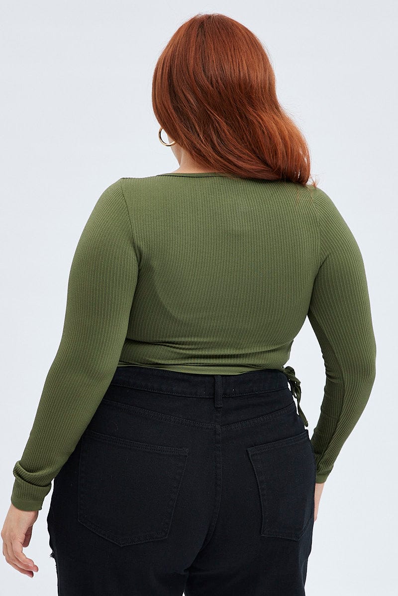 Green T-shirt Short Sleeve Crew Neck Seamless