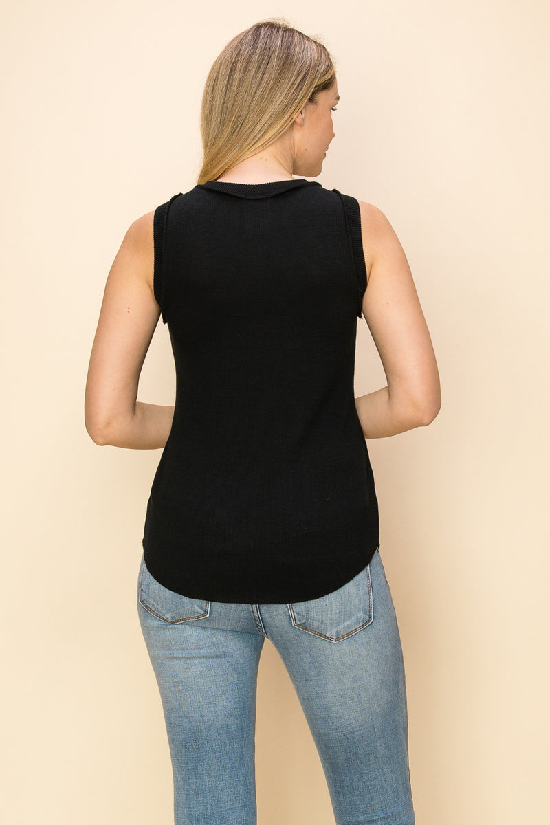 Embellished Sleeveless Top