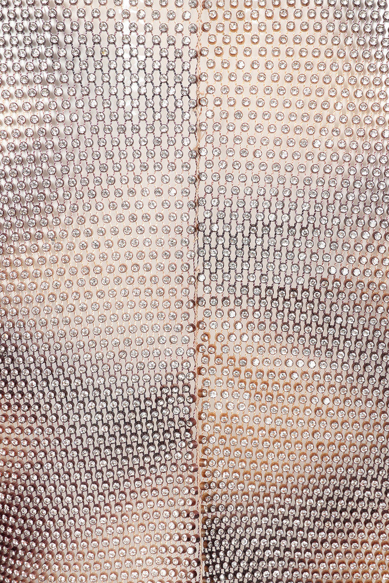 Crystal Embellished Fishnet Tank Top in Snakeskin