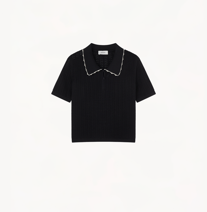 PEARL EMBELLISHED POLO