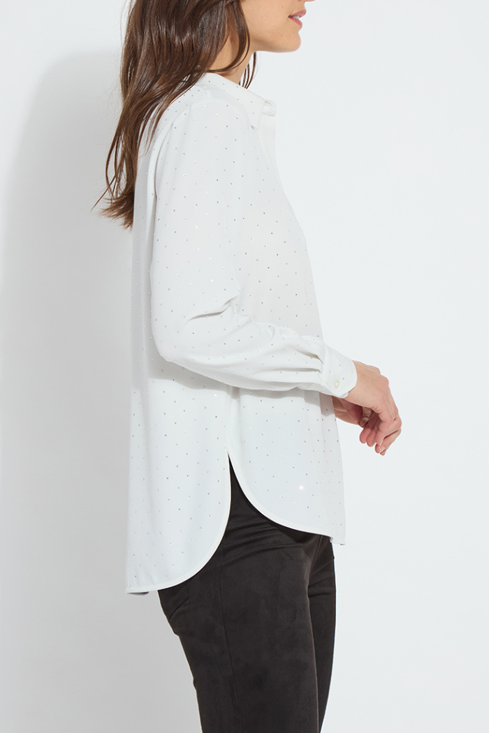 Crystal Embellished Parker Shirt - Ice