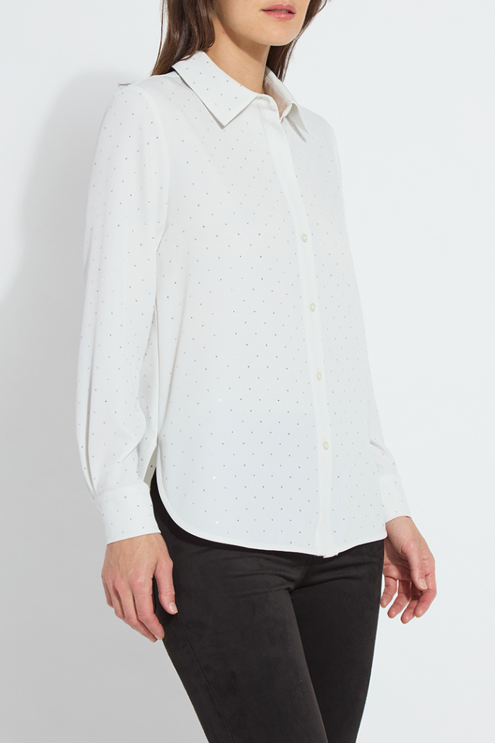 Crystal Embellished Parker Shirt - Ice
