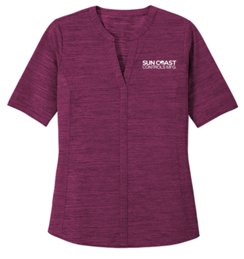 Port Authority ® Women's Stretch Heather Open Neck Top - SUNCOAST
