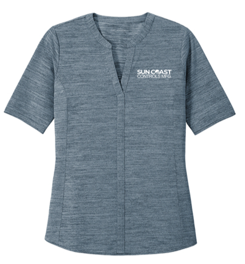 Port Authority ® Women's Stretch Heather Open Neck Top - SUNCOAST