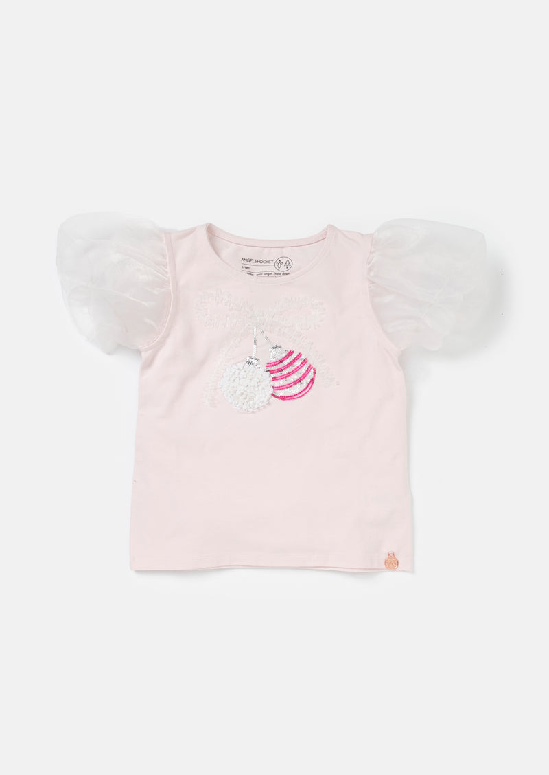Elodie Embellished Puff Sleeve Tee