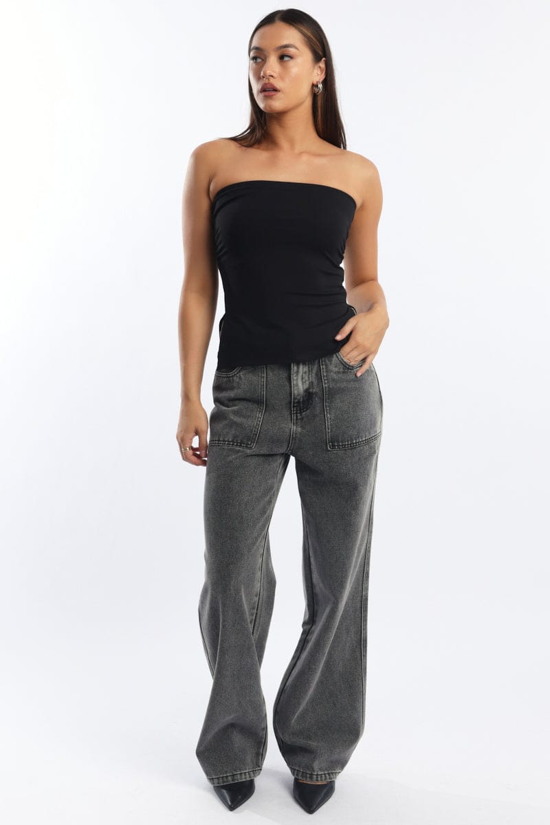 Black Bandeau Top