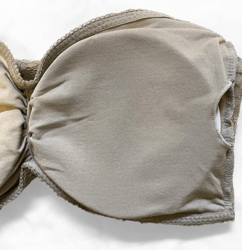 Lace Bandeau in Olive and Stone