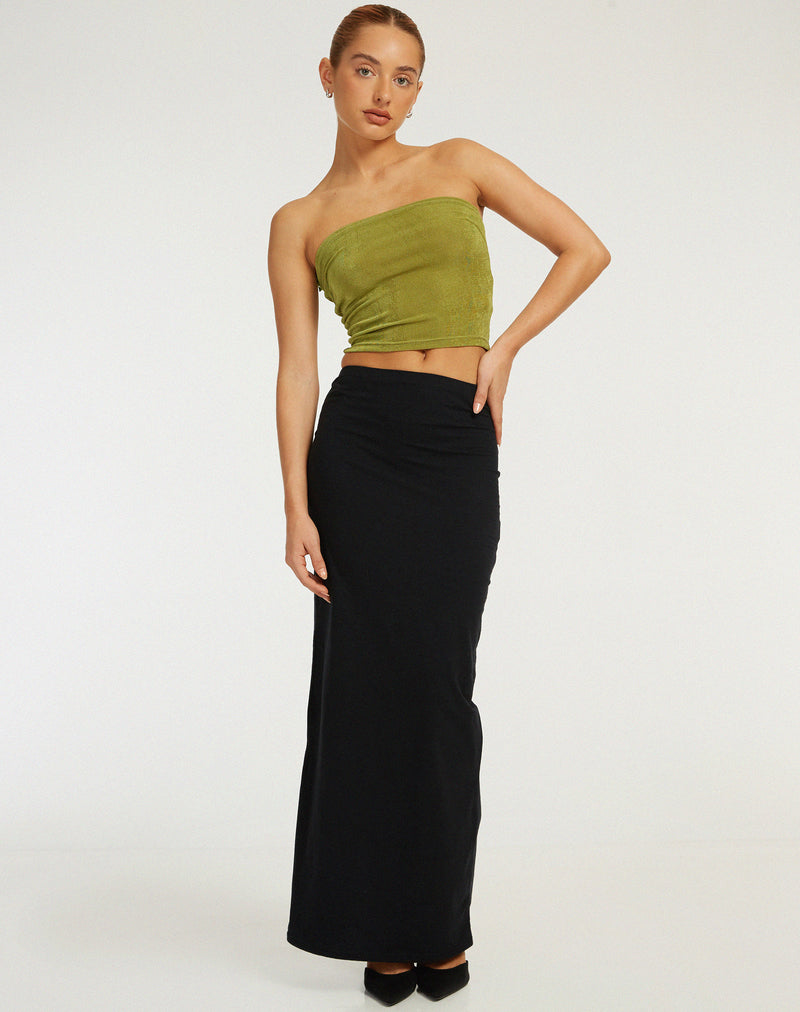 Tiska Bandeau Top in Lime