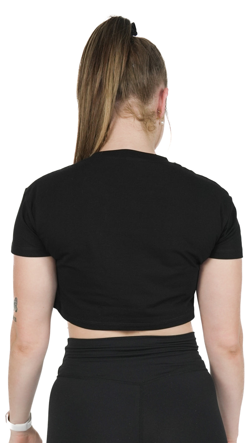 Boxed Crop Tee - Black