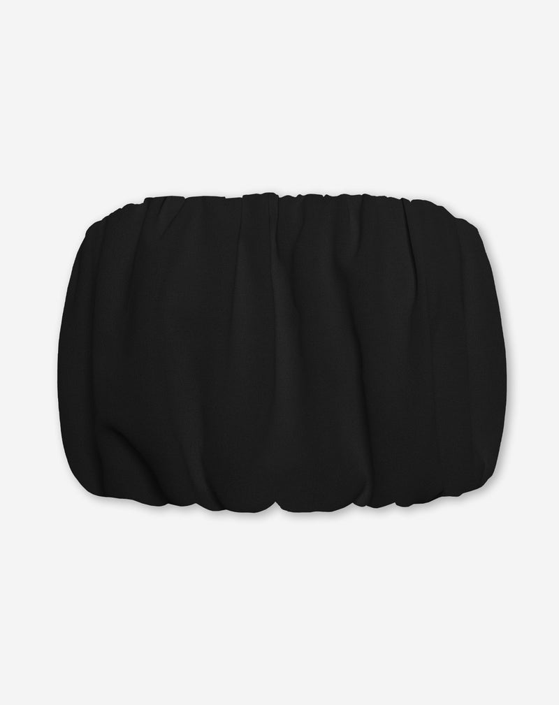 JULIE BUBBLE HEM BANDEAU TOP BLACK