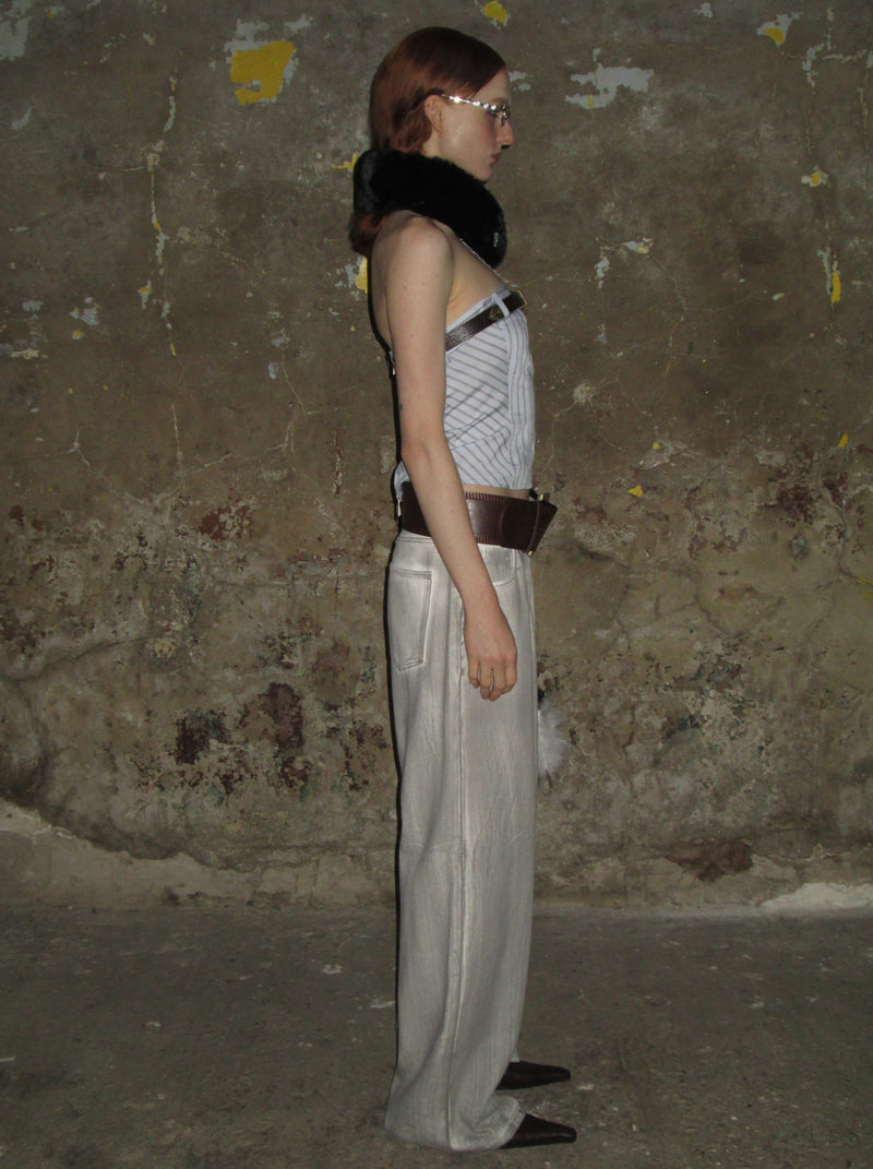 Striped Bandeau Top (With Belt)