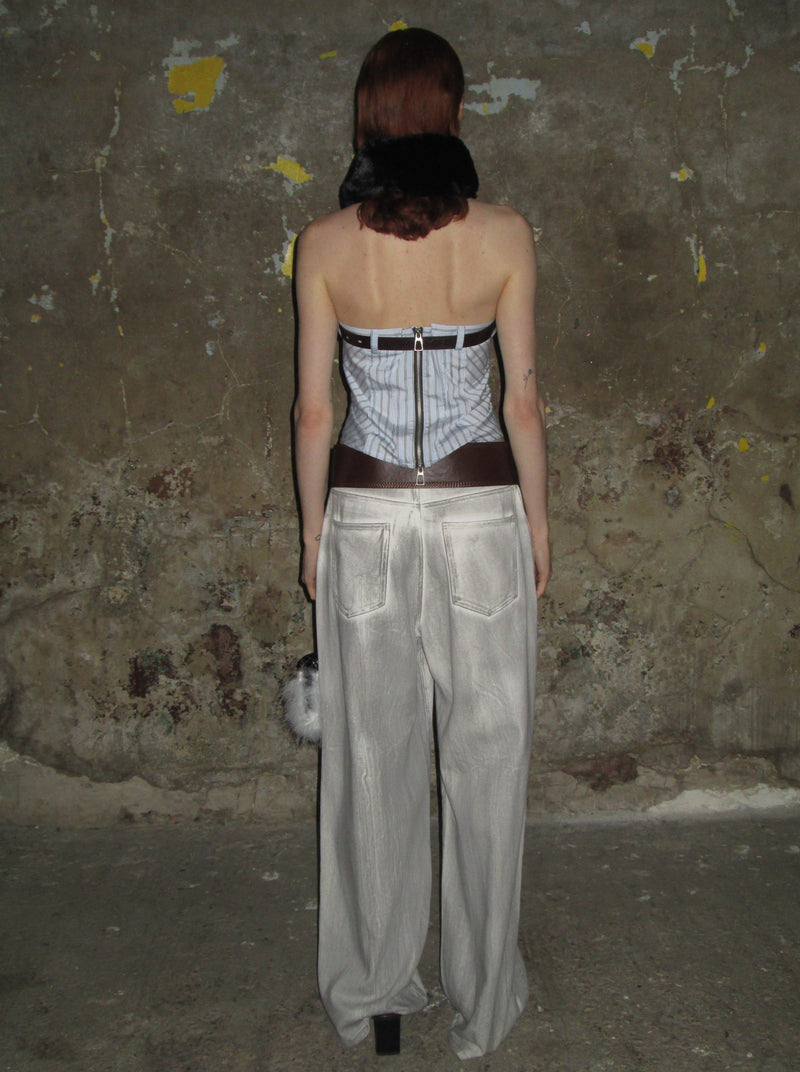 Striped Bandeau Top (With Belt)