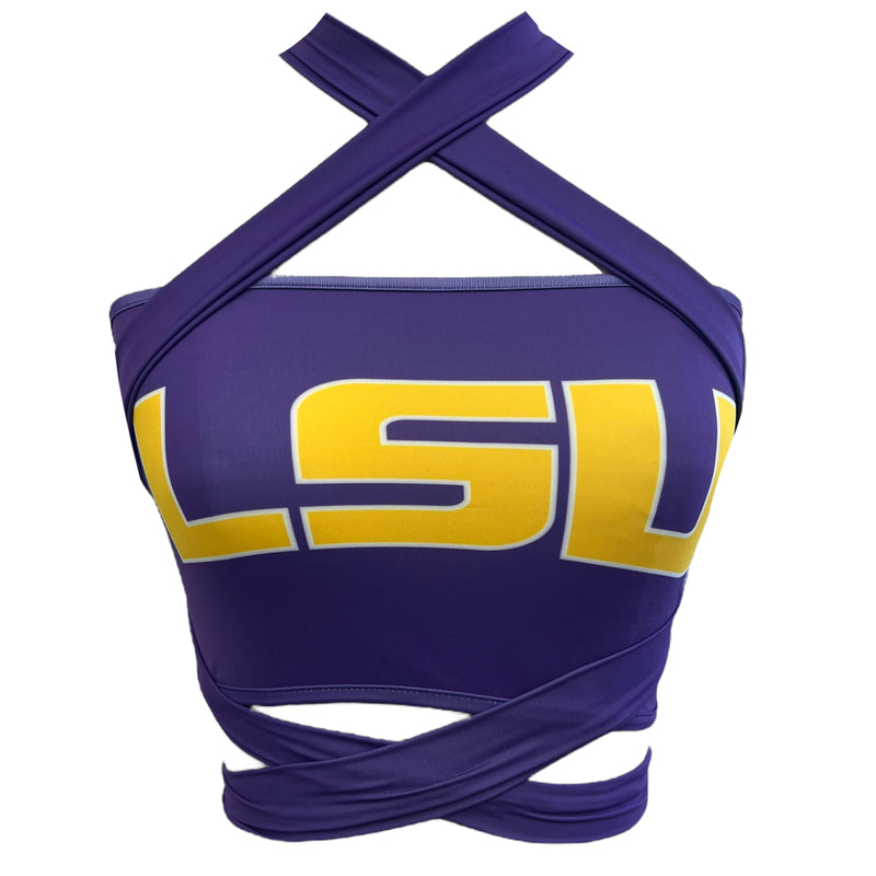 LSU Purple Multi Way Bandeau Top