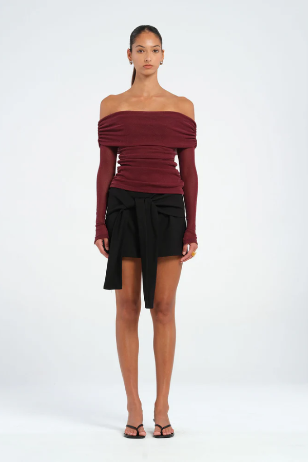 Blaire Off Shoulder Top Plum