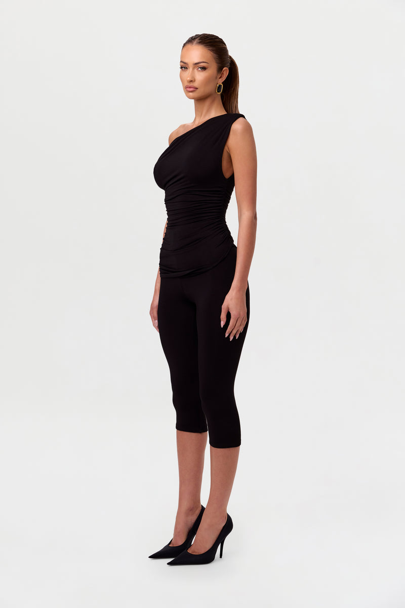 Smooth Off-Shoulder Asymmetrical Top