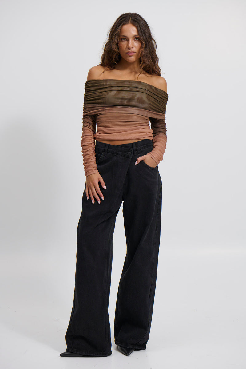 Nala Off The Shoulder Top Earth