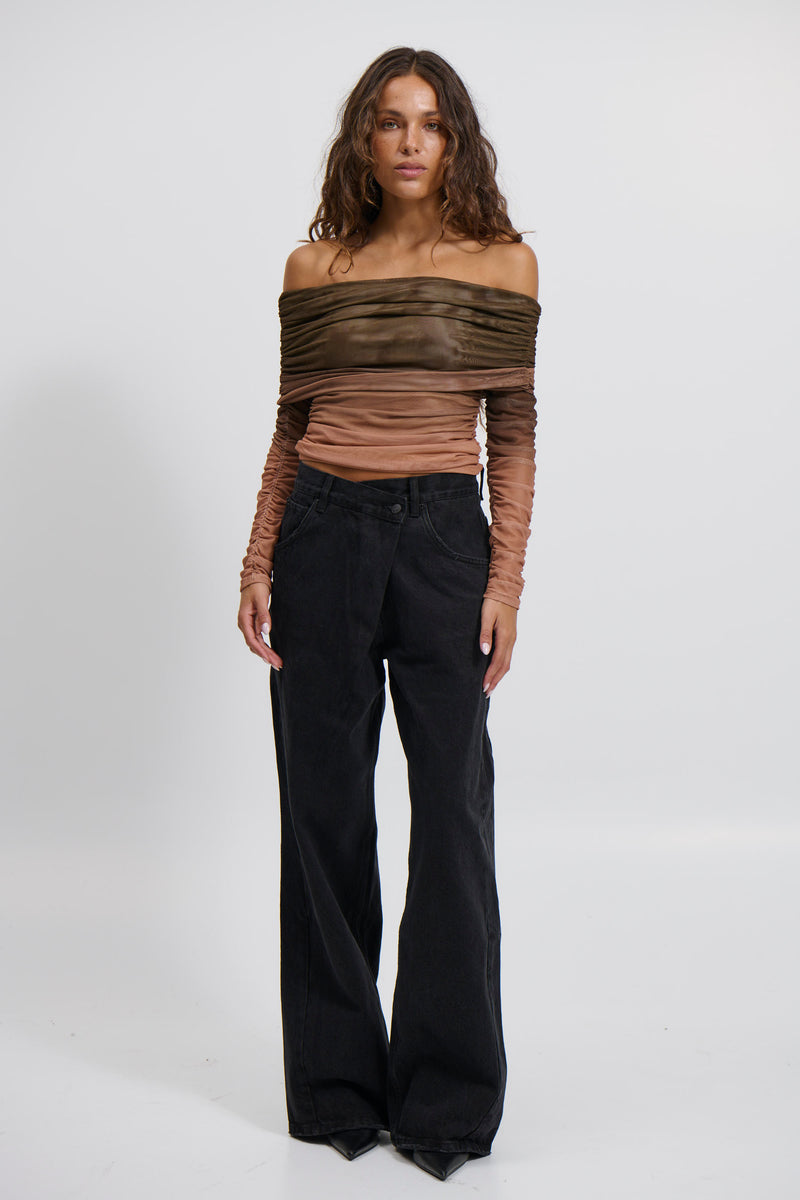 Nala Off The Shoulder Top Earth