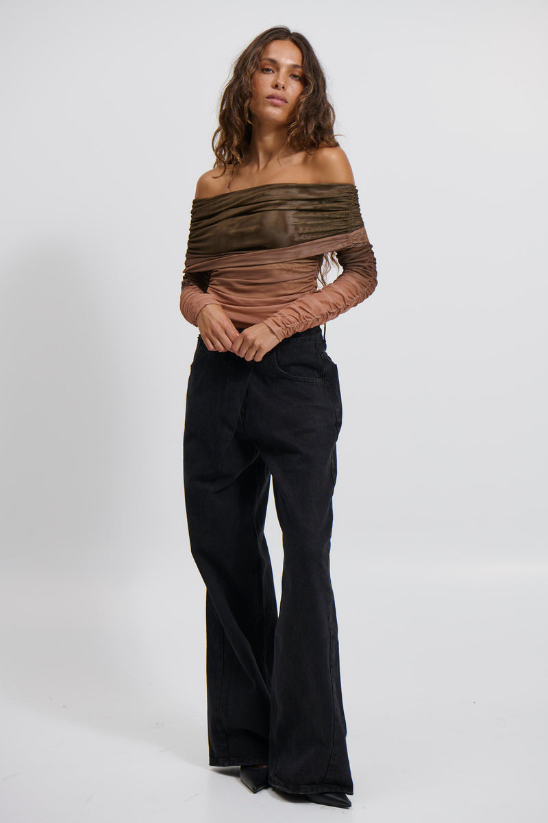 Nala Off The Shoulder Top Earth