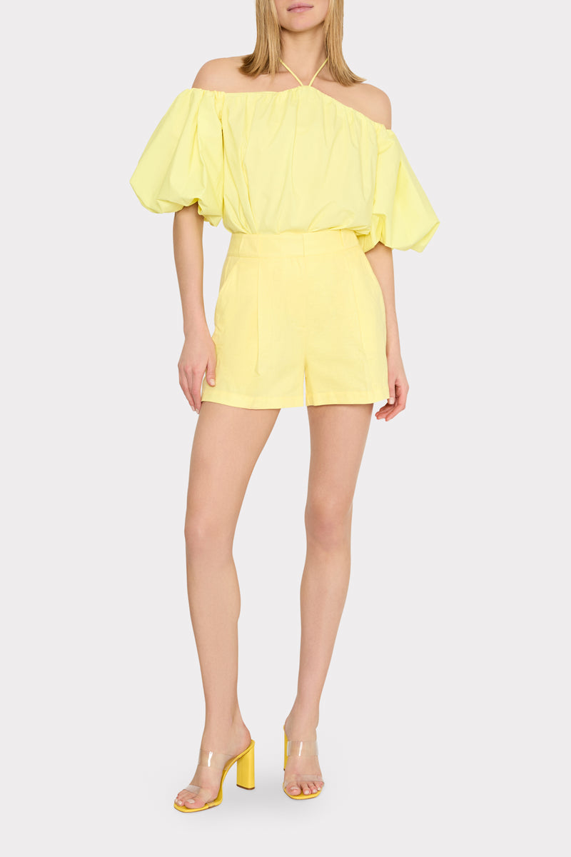 Halter Poplin Off The Shoulder Top