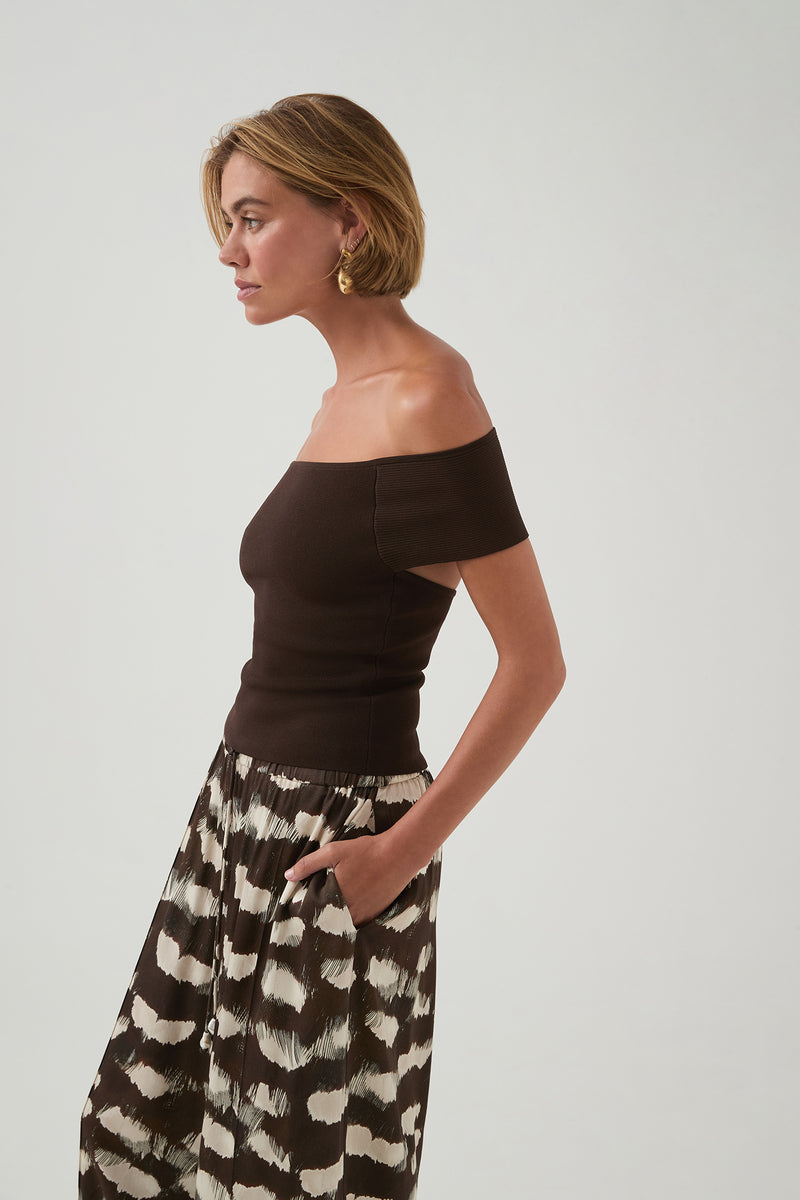 Deia Off Shoulder Knit Top