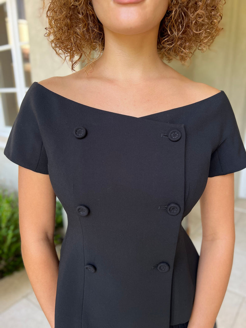 Diana  Off The Shoulder Top - Black