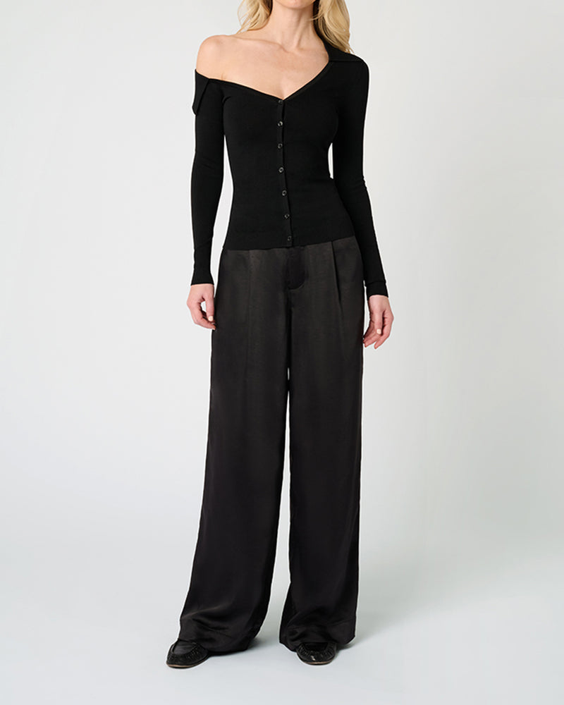 Off The Shoulder Collared Shirt
