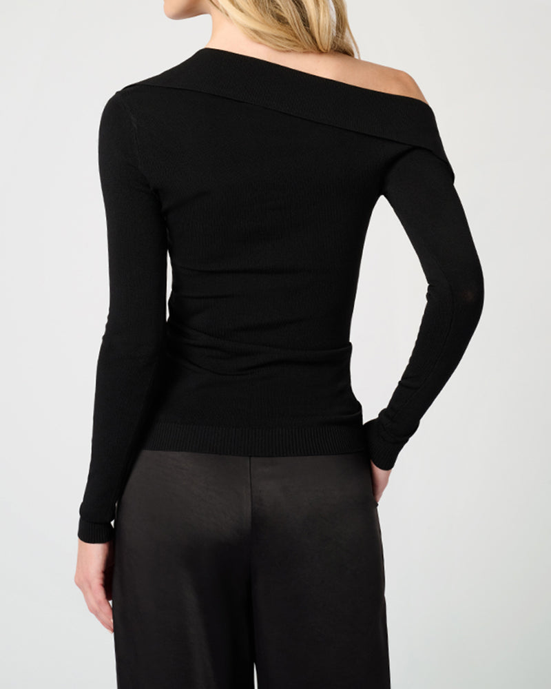 Off The Shoulder Collared Shirt
