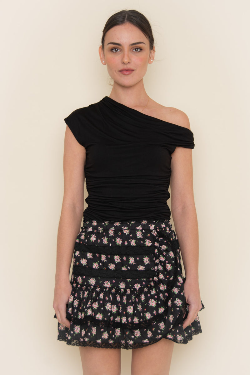 midtown asymmetrical off-shoulder top
