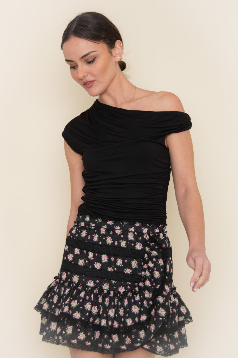 midtown asymmetrical off-shoulder top