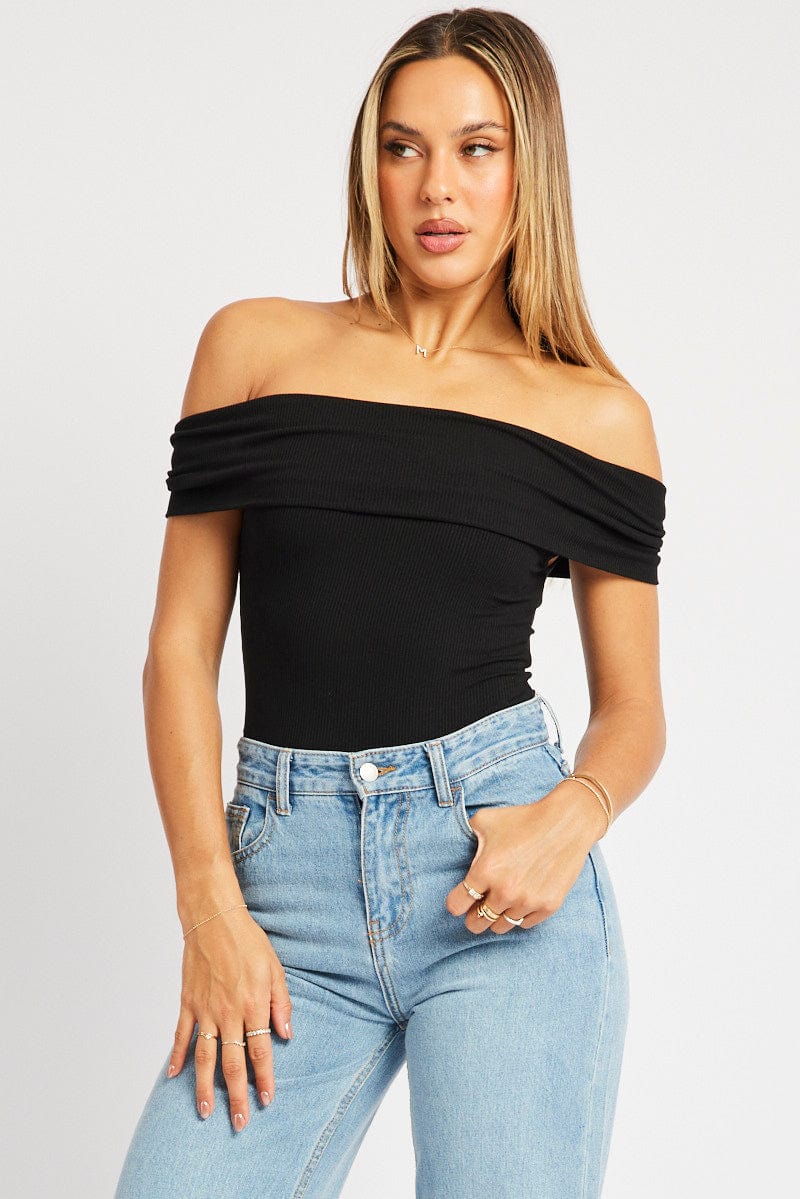 Black Off Shoulder Top