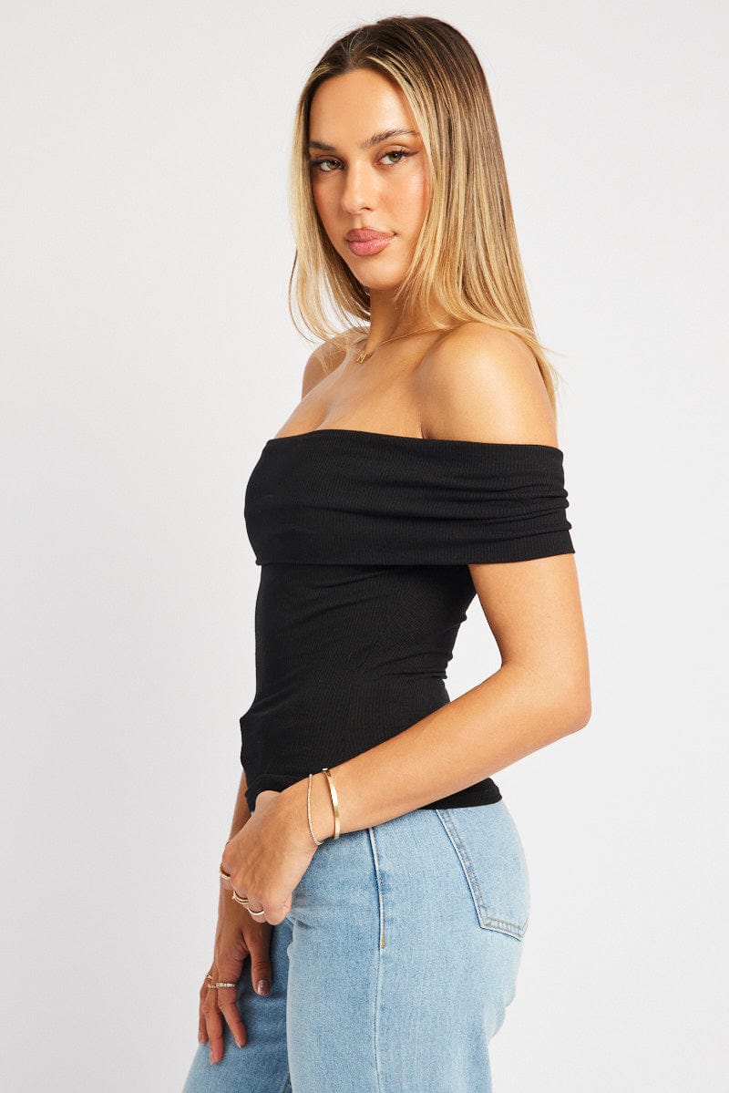 Black Off Shoulder Top