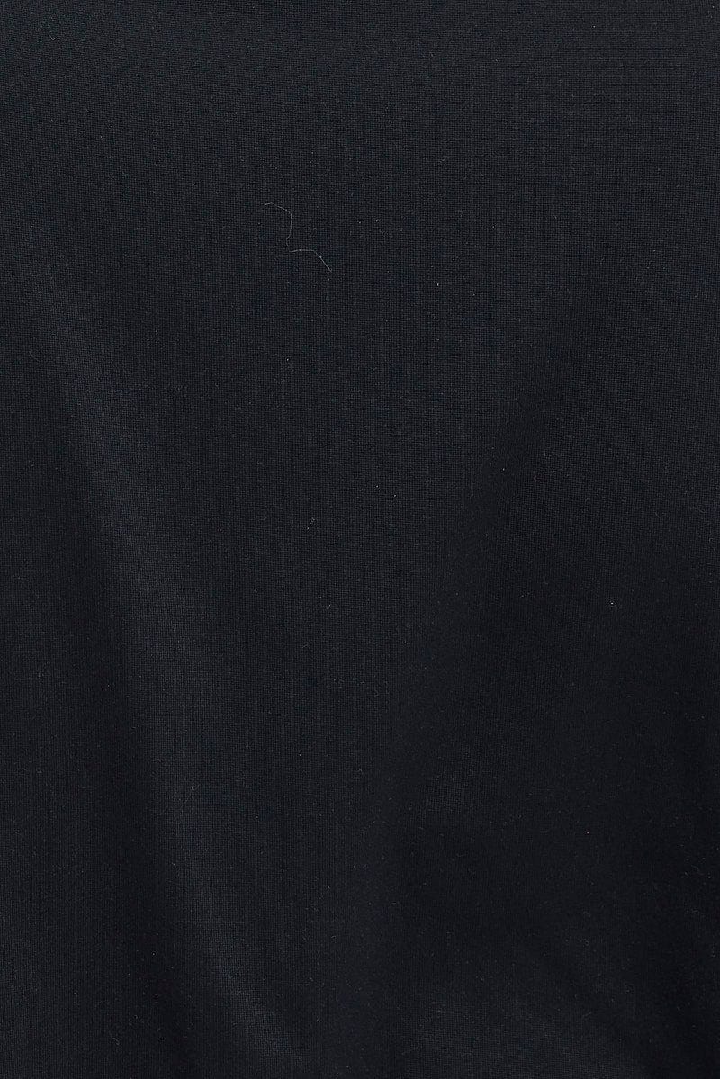 Black Cut Out Top Short Sleeve Supersoft