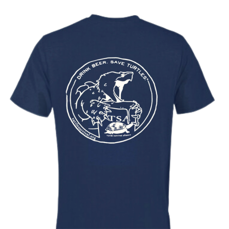 Drink Beer. Save Turtles.® Tee-Alligator Snapping Turtle Logo w/ TSA URL-Women's