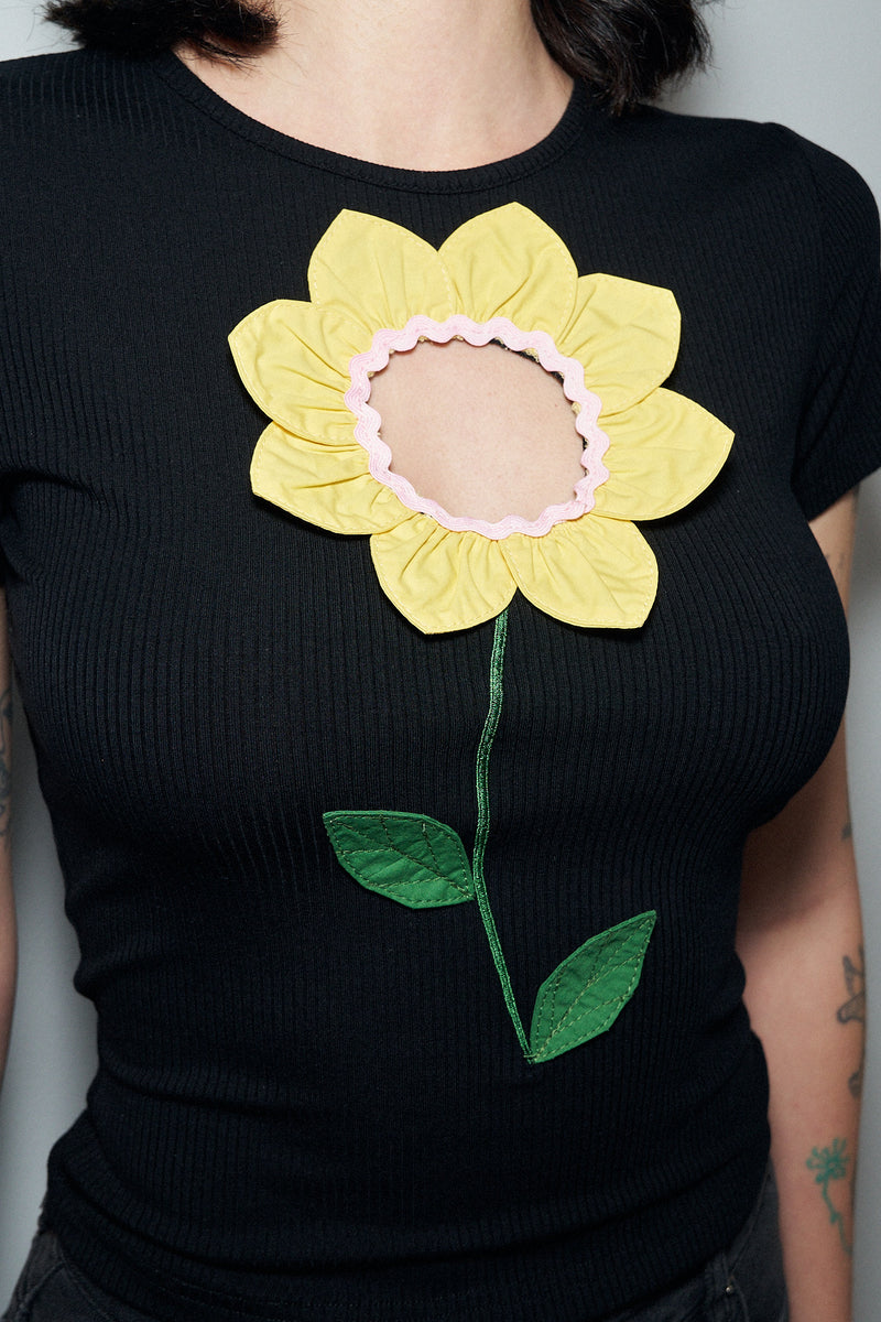 Daisy Cut Out Tencel Tee
