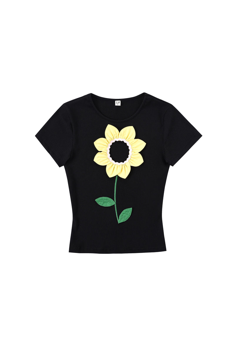Daisy Cut Out Tencel Tee
